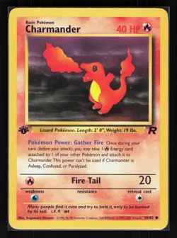 Charmander 1st Edition Common Pokemon Team Rocket 50/82 MP - Image 1