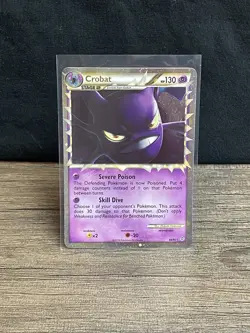 2010 Pokemon HGSS Unleashed Crobat Prime Holo 84/95 LP - Image 1