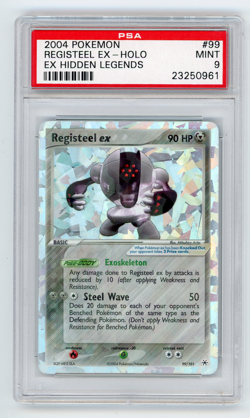 2004 POKEMON EX HIDDEN LEGENDS #99 REGISTEEL EX-HOLO PSA 9 - Image 1