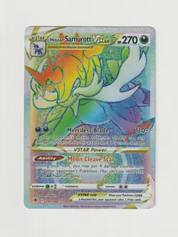 Hisuian Samurott VSTAR 197/189 Rainbow Rare Astral Radiance DMG(Creased) - Image 1