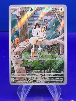 Meowth Illustration Rare 106/094 Pokemon Phantasmal Flames English Near Mint - Image 1
