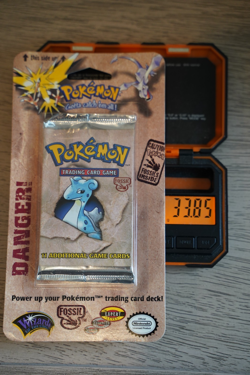 Pokemon Fossil Booster Blister Pack Lapras Artwork 1999 WOTC Factory Sealed - Image 3