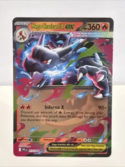 Mega Charizard X ex 013/094 Double Rare Phantasmal Flames Pokemon Holo Near Mint - Image 1