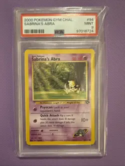 2000 POKEMON GYM CHALLENGE SABRINA'S ABRA 94/132 PSA 9 Mint Vintage - Image 1