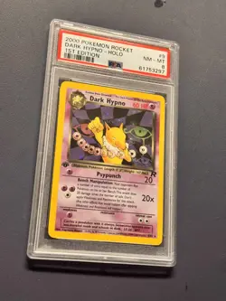 2000 Pokemon Dark Hypno - Holo swirl - 9/82 Rocket 1st Edition - PSA 8 NM/Mint - Image 2