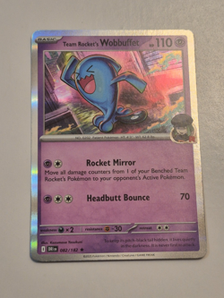 Team Rocket's Wobbuffet 82/182 Holo Destined Rivals -Near Mint- Pokemon TCG - Image 1
