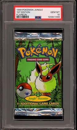 Pokemon 1999 WOTC 1st Edition Jungle Flareon Sealed Booster Pack GEM MINT PSA 10 - Image 1