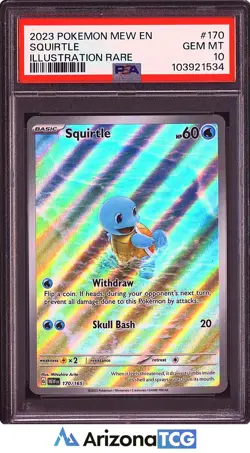 Pokemon 2023 Squirtle 170/165 Illustration Rare 151 GEM MINT PSA 10 - Image 1