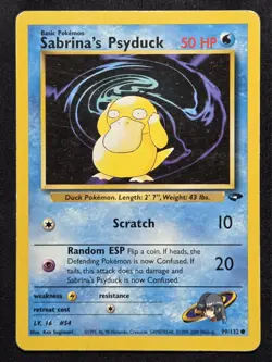 SABRINA'S PSYDUCK - 99/132 - Gym Challenge - VINTAGE 2000 - Common - Pokemon - Image 1