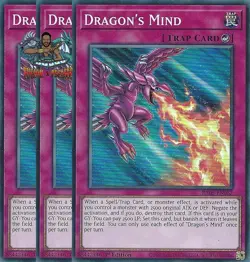 Yugioh! 3x Dragon's Mind RA05-EN082 Secret Rare 1st Ed NM - Image 1