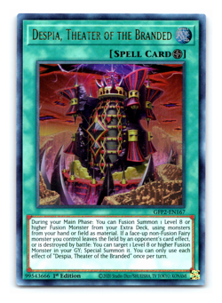 Despia, Theater of the Branded - GFP2-EN167 - Ultra Rare 1st Edition Yugioh - Image 1