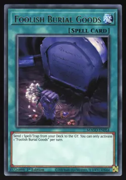 Foolish Burial Goods - MAGO-EN054 - Gold Rare - 1st Edition Yugioh - Image 1