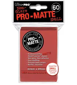 Ultra Pro Deck Protector Small Matte 60 Card Sleeves RED YuGiOh Vanguard - Image 2