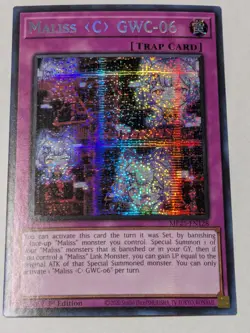 Maliss C GWC-06 Prismatic Secret Rare Yugioh! Mega pack 2025 - Image 1