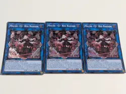 3x Super Rare Maliss Q Red Ransom Yugioh - Image 1