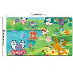 Pikachu Eevee Gengar Bulbasaur Jigglypuff Board Game Pokemon Playmat TCG CCG Mat - Image 2