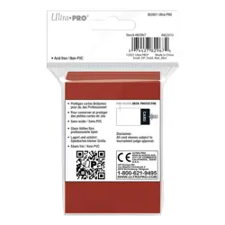 ULTRA PRO Deck Protector Sleeves Small 60ct 62 x 89 Imperial Red Yugioh - Image 2