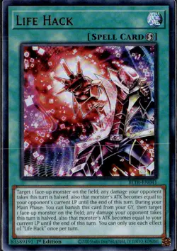 Yugioh Life Hack 1st Edition Ultra Rare BLTR-EN041 - Image 1