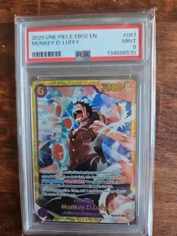 2025 ONE PIECE EB02-ANIME 25TH COLLECTION #061 MONKEY D. LUFFY PSA 9 - Image 1