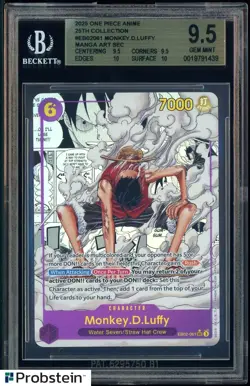 2025 One Piece Anime 25th Collection EN EB02061 Monkey D. Luffy BGS 9.5 GEM MINT - Image 1