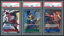2025 One Piece 3rd Anv 3 Brthrs Winner Sabo Luffy Ace Sequential Set (3) PSA 10 - Image 1