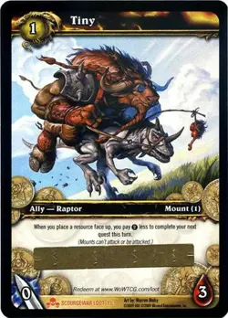 World Of Warcraft WoW 2009 TCG Tiny Unscratched Loot Card - Image 1