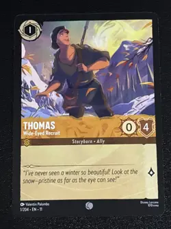 Disney Lorcana Winterspell Thomas - Wide-Eyed Recruit 1/204 NM - Image 1
