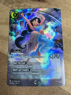 Jasmine Fearless Princess Gradeable Enchanted Fabled 240/204 Disney Lorcana 240 - Image 1