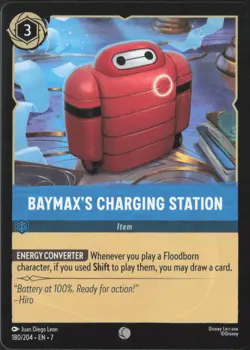 Disney Lorcana Archazia's Island #180/204 Baymax's Charging Station Regular - Image 1
