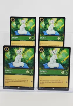 Disney Lorcana Duchess - Elegant Feline 112/204 Archazia's Island 4 Cards UC - Image 1