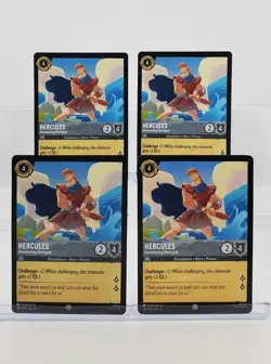 Disney Lorcana Hercules - Unwavering Demigod 180/204 Azurite Sea Common 4 Cards - Image 1