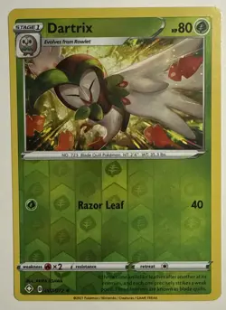 Pokemon Dartrix 007/072 Reverse Holo Uncommon Shining Fates NM/MT - Image 1