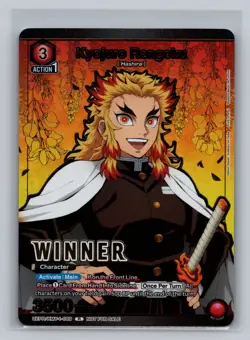 Kyojuro Rengoku UEPR/KMY-1-089 Union Arena TCG Demon Slayer PROMO WINNER FOIL - Image 1
