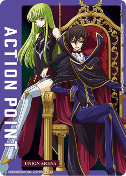 Lelouch & C.C Code Geass UAPR/CGH-AP05 Action Point Card Promo Union Arena /A2 - Image 1
