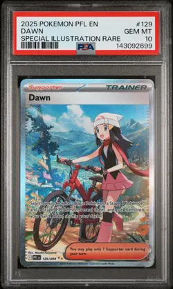 2025 POKEMON PFL EN-PHANTASMAL FLAMES SPECIAL ILLUSTRATION RARE #129 DAWN PSA 10 - Image 1