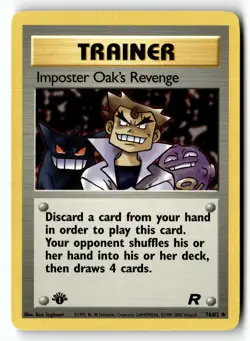 Pokemon Card Imposter Oak's Revenge LP Team Rocket 1st edition Uncommon 76/82 - Image 1