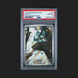 Pokemon Golett Illustration Rare 122/086 Sv: Black Bolt Holo PSA 10 English - Image 1