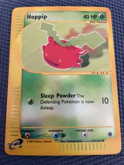 Pokemon Hoppip - 112/165 - Common Reverse Holo Expedition Reverse Holo LP - Image 1