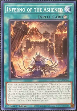 Inferno of the Ashened DUAD-EN064 Duelist's Advance 1st Edition Yugioh Card - Image 1