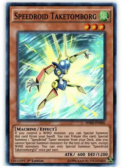 Yugioh! LP Speedroid Taketomborg - HSRD-EN006 - Super Rare - 1st Edition Lightly - Image 1
