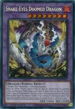 Yugioh! LP Snake-Eyes Doomed Dragon - SUDA-EN035 - Secret Rare - 1st Edition Lig - Image 1