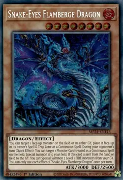 Yugioh! LP Snake-Eyes Flamberge Dragon - MP24-EN113 - Prismatic Secret Rare - 1s - Image 1