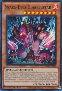 Yugioh! LP Snake-Eyes Diabellstar - LEDE-EN011 - Ultra Rare - 1st Edition Lightl - Image 1