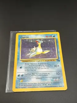 1999 Pokemon Lapras Holo 10/62 Vintage WOTC Holographic Card Fossil Set - Image 2