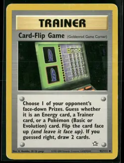 Card-Flip Game 92/111 Uncommon Neo Genesis Pokemon Moderately Played - Image 1
