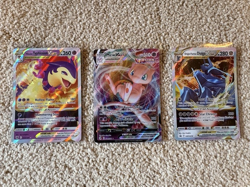 Pokemon 3 Card Lot Vstars & Vmax w/ Protective Sleeves - Image 1