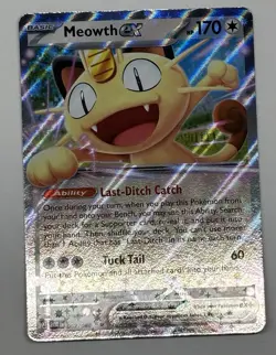 Pokemon TCG EX Holo Lot of 3 Cards - Meowth, Rowlet, Mega Zygarde - Image 3