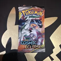 Pokemon Sun & Moon Cosmic Eclipse Booster Pack 3 Cards Arceus Dialga Palkia - Image 1