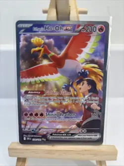 Pokemon TCG Ethan's Ho-Oh EX Holographic Card Destined Rivals 230/182 - Image 1