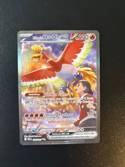 Pokemon TCG Ethan's Ho-Oh EX Holographic Card Destined Rivals 230/182 NM - Image 1